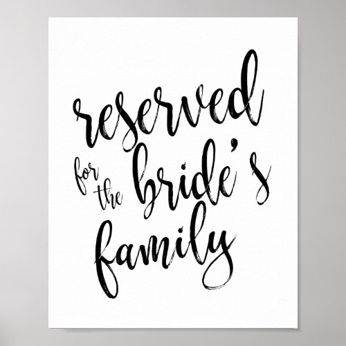 Reserved for Brides Family 8x10 Wedding Sign