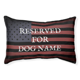 Reserved for dog American flag pet bed pillow