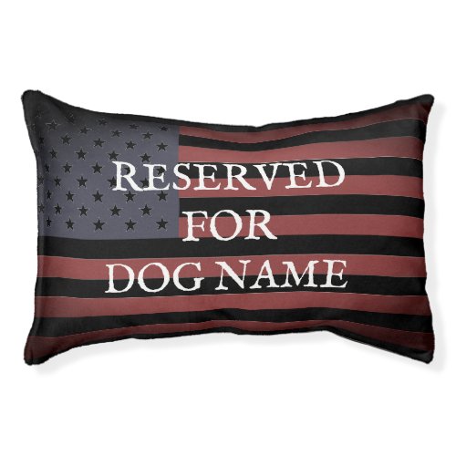 Reserved for dog American flag pet bed pillow