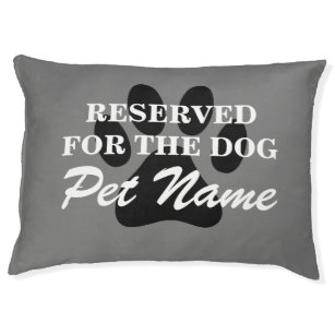 Reserved for dog large gray bed pillow for pets
