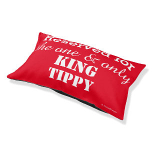 Reserved for King Pet Name Funny Red Pet Bed
