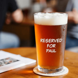 RESERVED For Name   Personalized 16oz Libbey Pint  Glass