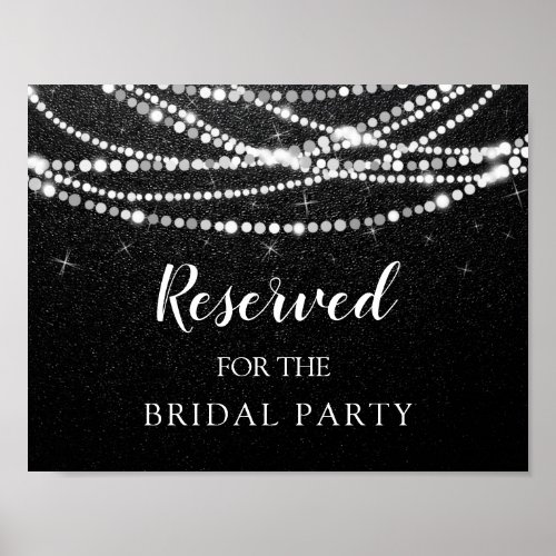 Reserved for the Bridal Party String Lights Poster