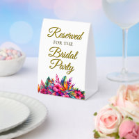 Reserved for the Bridal Party Tropical Garden
