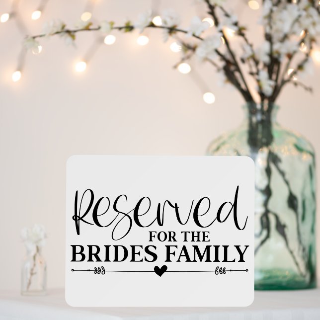 Reserved For The Brides Family Foam Board (In Situ (Wedding))