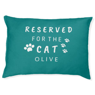 Reserved for the cat personalized name monogrammed pet bed