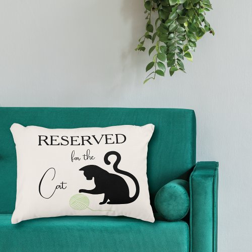 Reserved For the Cat Yarn Accent Pillow