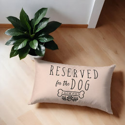 Reserved For The Dog Personalized Name Blush Pink Pet Bed