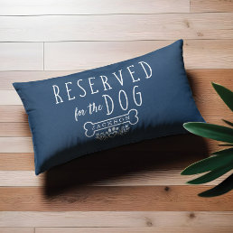 Reserved For The Dog Personalized Name Navy Blue Pet Bed