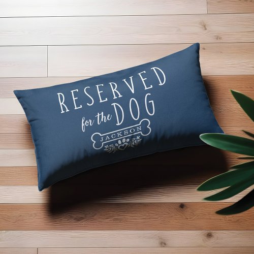 Reserved For The Dog Personalized Name Navy Blue Pet Bed