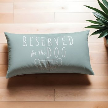 Reserved For The Dog Personalized Name Powder Blue Pet Bed by moodthology at Zazzle