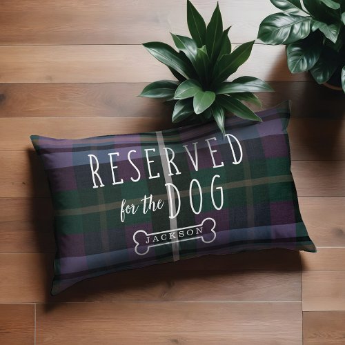 Reserved For The Dog Purple  Plaid Pattern Pet Bed