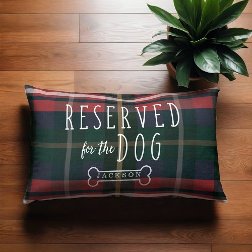 Reserved For The Dog Red  Plaid Pattern Pet Bed