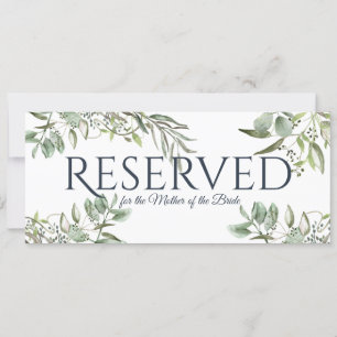 Reserved Greenery Eucalyptus Invitation