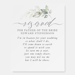Reserved - Loved One In Heaven Memorial Wedding Fo Foam Board