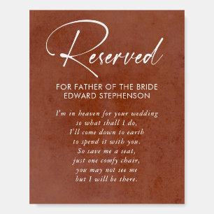 Reserved - Loved One In Heaven Memorial Wedding Foam Board
