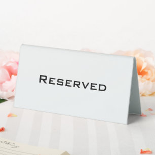 Reserved Modern Elegant Minimalist Simple Template Table Tent
