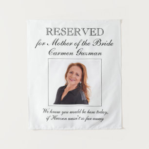 Reserved Mother of Bride Photo Memorial Wedding Tapestry