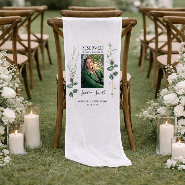 Reserved Mother Of The Bride Wedding Memorial Short Table Runner (Creator Uploaded)