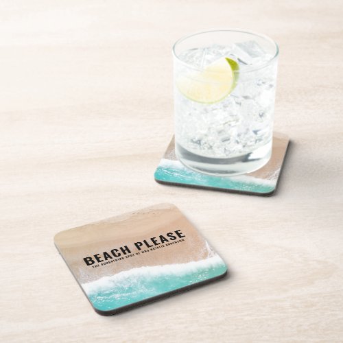 Reserved ocean beach gift summer funny typography beverage coaster