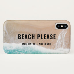 Reserved ocean beach gift summer funny typography  iPhone x case