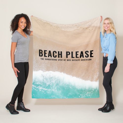 Reserved ocean beach gift summer funny typography  fleece blanket