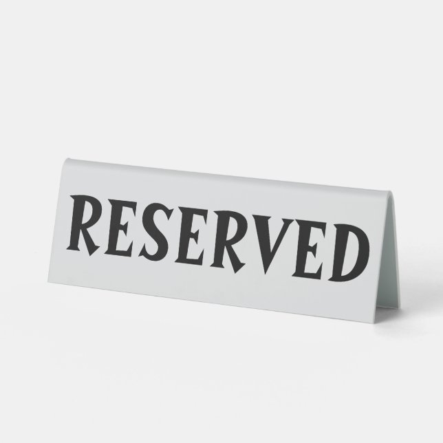Reserved Paper top Signs – Sleek and Practical (Front)