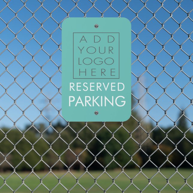 Reserved Parking Business Company Outdoor Add LOGO Metal Sign (In Situ(Fence))