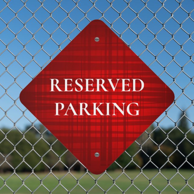 Reserved Parking Metal Parking Sign (In Situ(Fence))