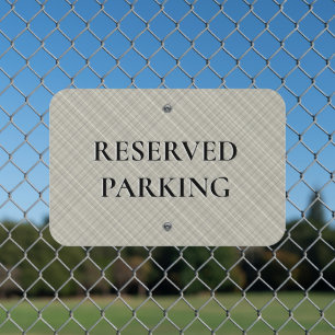 Reserved Parking Metal Parking Sign
