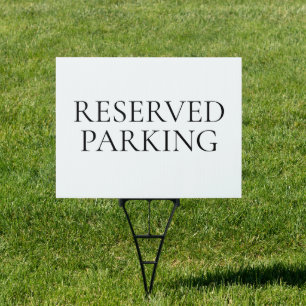 Reserved Parking Wedding Sign