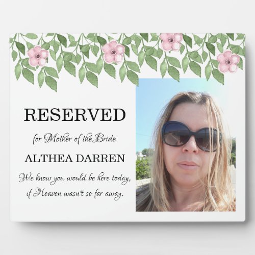Reserved Photo wedding sign  Plaque