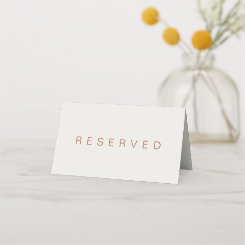 Reserved Placecard