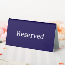 Reserved | Restaurant Table Reservation Tent Sign