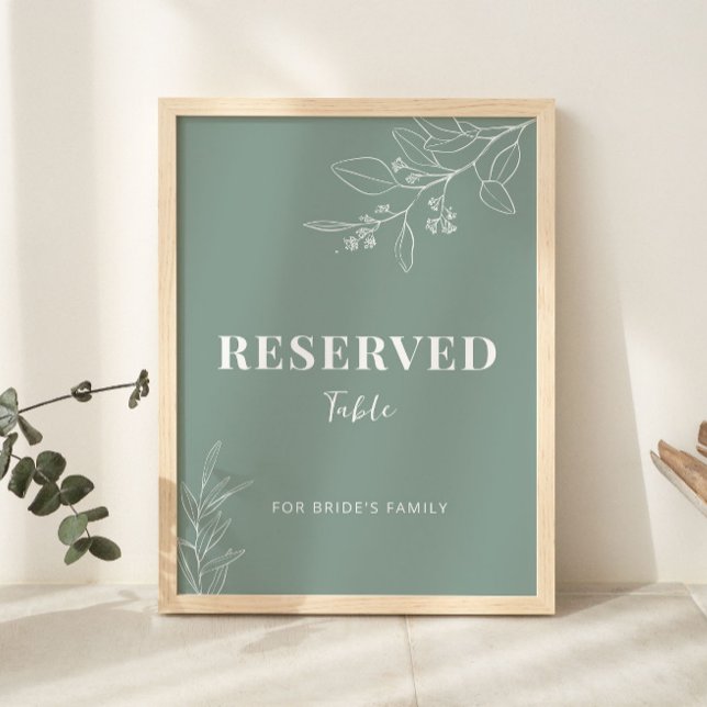 Reserved Sage Green Wedding Sign  (Creator Uploaded)