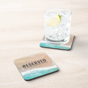 Reserved sea and sand gift summer holiday beach to beverage coaster