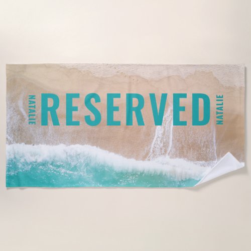 Reserved sea and sand gift summer holiday beach towel