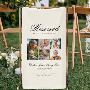 Reserved Seat - 6 Photo Memorial Wedding Beige Banner