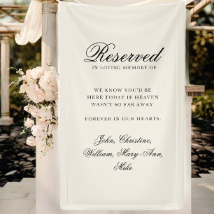 Reserved Seat - Classic Wedding Memorial Beige Banner
