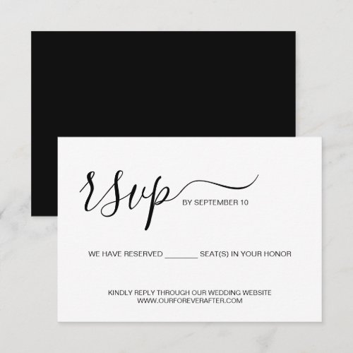Reserved Seat in your honor Wedding Website