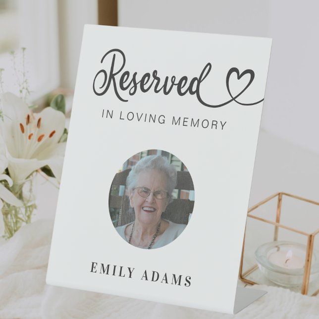 Reserved Seat Memorial Wedding Photo Sign (Creator Uploaded)