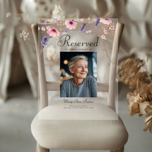 Reserved Seat - Photo Memorial Wedding Acrylic Sign
