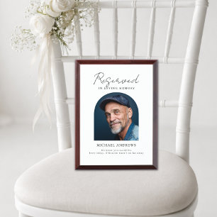 Reserved Seat - Photo Memorial Wedding Award Plaque