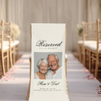 Reserved Seat - Photo Memorial Wedding Beige