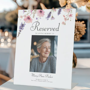 Reserved Seat - Photo Memorial Wedding Pedestal Sign