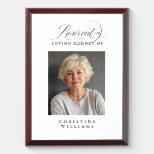 Reserved Seat, Photo, Wedding, Memorial Elegant, Award Plaque