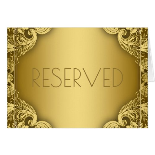Reserved Seating Cards Elegant Gold