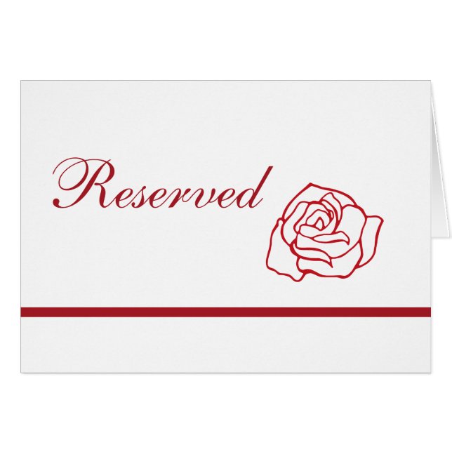 Reserved Seating Place Card (Front Horizontal)