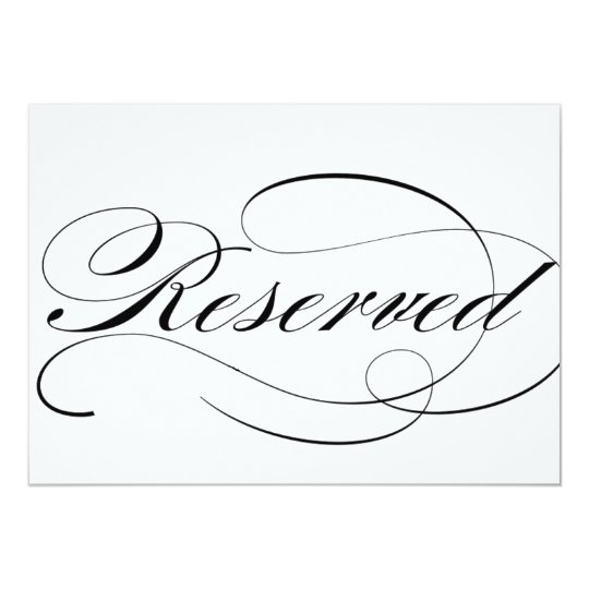 reserved seating sign for wedding reception invitation zazzle com