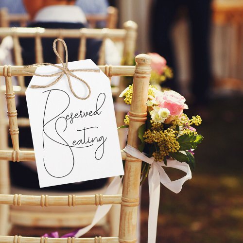 Reserved Seating Wedding Large Tag